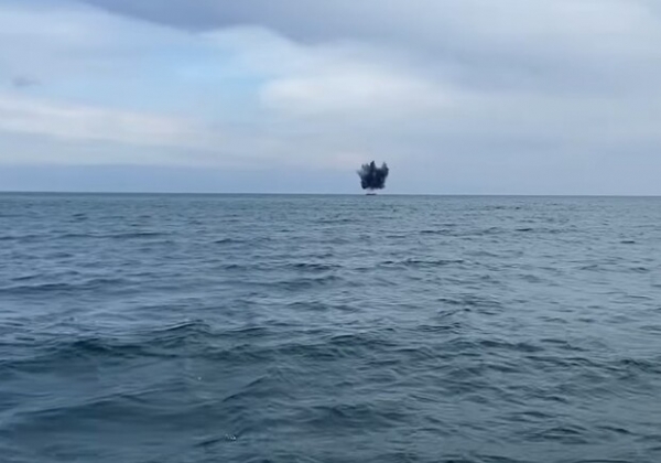 На пляже в Одесской области ликвидировали очередную морскую мину (видео)