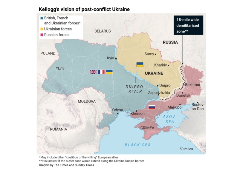 Неправильно зрозуміли: Келлог заперечує, що пропонував розділити Україну «по Дніпру»